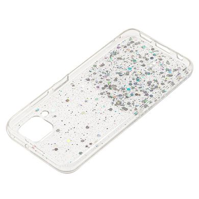 Чехол для Huawei P40 Lite glitter star конфети прозрачный