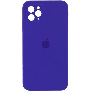 Чехол для Apple iPhone 11 Pro Max Silicone Full camera закрытый низ + защита камеры (Фиолетовый / Ultra Violet)