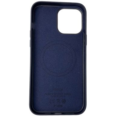 Шкіряний чохол Leather Case (AAA) with MagSafe для Apple iPhone 14 Pro Max (6.7") Midnight Blue