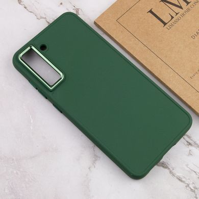 TPU чохол Bonbon Metal Style для Samsung Galaxy S21 FE Зелений / Army green