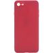 Силиконовый чехол Candy Full Camera для Apple iPhone 7 / 8 / SE (2020) Красный / Camellia