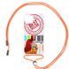 Чехол TPU Crossbody Street Style для Apple iPhone 12 Pro / 12 (6.1"") Ice cream / Персиковый