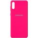 Чохол для Samsung A02 Silicone Full з закритим низом і мікрофіброю Рожевий / Barbie pink
