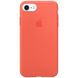 Чехол Apple silicone case for iPhone 7/8 с микрофиброй и закрытым низом Оранжевый / Nectarine
