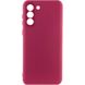 Чехол для Samsung Galaxy S22 Silicone Full camera закрытый низ + защита камеры Бордовый / Marsala