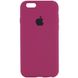 Чехол silicone case for iPhone 6/6s с микрофиброй и закрытым низом (Бордовый / Maroon)