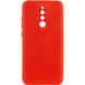 Чехол для Xiaomi Redmi 8 Silicone Full camera закрытый низ + защита камеры Красный / Red