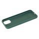Чохол для iPhone 11 Silicone Full pine green / темно - зелений / закритий низ