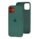 Чехол для iPhone 11 Silicone Full pine green / темно - зеленый / закрытый низ