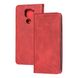 Чехол книжка для Xiaomi Redmi Note 9 Black magnet красный