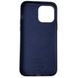 Кожаный чехол Leather Case (AAA) with MagSafe для Apple iPhone 14 Pro Max (6.7") Midnight Blue