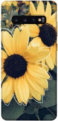 Чехол для Samsung Galaxy S10+ PandaPrint Два подсолнуха цветы