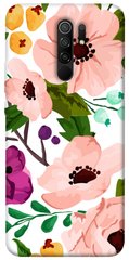 Чохол для Xiaomi Redmi 9 PandaPrint Акварельні квіти квіти