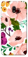 Чехол для Xiaomi Redmi 8a PandaPrint Акварельные цветы цветы
