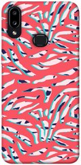 Чехол для Samsung Galaxy A10s PandaPrint Red Zebra print паттерн