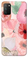 Чехол для Xiaomi Poco M3 PandaPrint Акварельные цветы 3 цветы