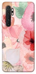 Чехол для Xiaomi Mi Note 10 Lite PandaPrint Акварельные цветы 3 цветы