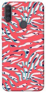 Чохол для Samsung Galaxy A11 PandaPrint Red Zebra print патерн