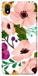 Чехол для Xiaomi Redmi 7A PandaPrint Акварельные цветы цветы