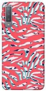 Чохол для Samsung A750 Galaxy A7 (2018) PandaPrint Red Zebra print патерн