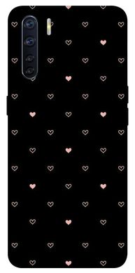 Чехол для Oppo A91 PandaPrint Сердечки паттерн