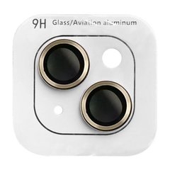 Защитное стекло Metal Classic на камеру (в упак.) для Apple iPhone 14 (6.1"") / 14 Plus (6.7"") Золотой / Gold