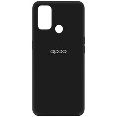 Чехол для Oppo A53 / A32 / A33 Silicone Full с закрытым низом и микрофиброй Черный / Black
