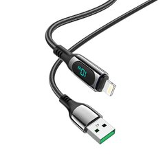 Кабель HOCO Lightning Extreme charging data cable S51 |1.2m, 2.4A| Black, Black