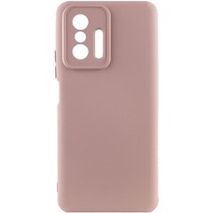 Чехол для Xiaomi 11T / 11T Pro Silicone Full camera закрытый низ + защита камеры Розовый / Pink Sand