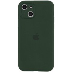 Чехол для Apple iPhone 13 Silicone Full camera закрытый низ + защита камеры / Зеленый / Cyprus Green