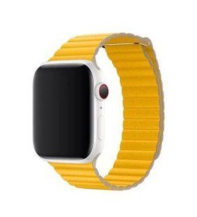 Шкіряний ремінець Leather Loop Band для Apple Watch 38/40/41 mm Yellow