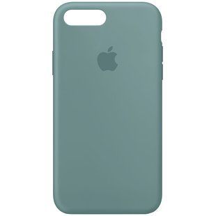 Чехол для Apple iPhone 7 plus / 8 plus Silicone Case Full с микрофиброй и закрытым низом (5.5"") Зеленый / Cactus