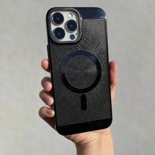 Чехол для iPhone 14 Pro Perforation MagSafe Case Black
