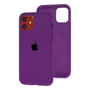Чехол для iPhone 11 Silicone Full purple / фиолетовый / закрытый низ