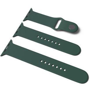 Силиконовый ремешок для Apple Watch Sport Band 38 / 40 (S/M & M/L) 3pcs (Зеленый / Pine green)