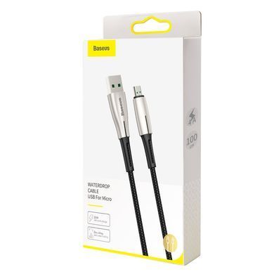Кабель BASEUS Micro USB Waterdrop |4A, 1m| Black, Black