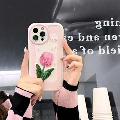 Чехол для iPhone 14 Tulips Plush Case Pink