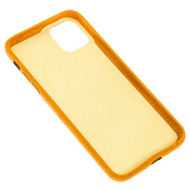 Кожаный чехол Croco Leather для Apple iPhone 11 (6.1"") Yellow