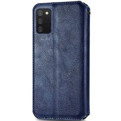Кожаный чехол книжка GETMAN Cubic (PU) для Samsung Galaxy A35 Синий