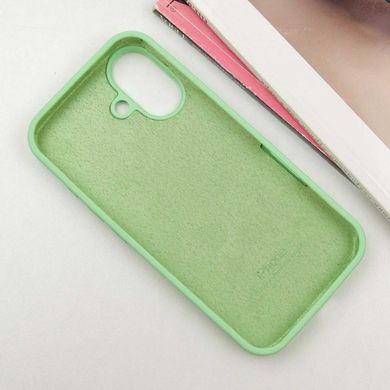 Чехол для Apple iPhone 16 Silicone Case Full / закрытый низ Зеленый / Pistachio