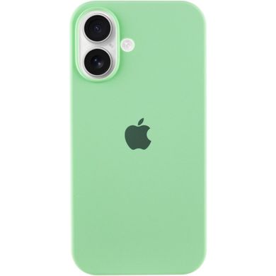 Чехол для Apple iPhone 16 Silicone Case Full / закрытый низ Зеленый / Pistachio