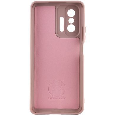 Чехол для Xiaomi 11T / 11T Pro Silicone Full camera закрытый низ + защита камеры Розовый / Pink Sand