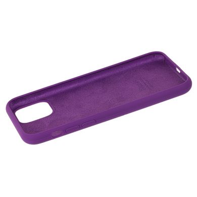 Чехол для iPhone 11 Silicone Full purple / фиолетовый / закрытый низ