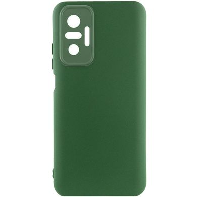 Чехол для Xiaomi Redmi Note 10 Pro Silicone Full camera закрытый низ + защита камеры Зеленый / Dark green