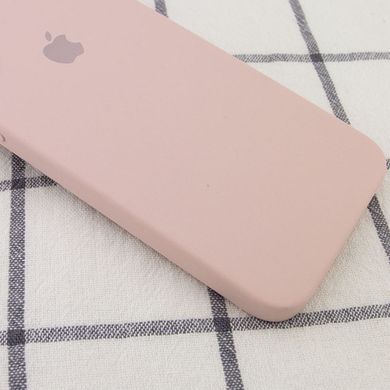 Чехол для Apple iPhone 7 / 8 / SE (2020) Silicone Full camera закрытый низ + защита камеры (Розовый / Pink Sand) квадратные борты