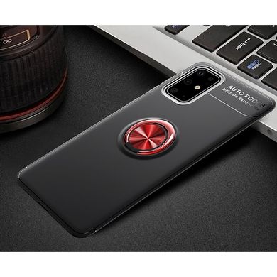 TPU чехол Deen ColorRing под магнитный держатель (opp) для Samsung Galaxy A51 Черный / Красный