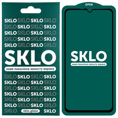 Защитное стекло SKLO 5D (full glue) для Samsung Galaxy A10 / A10s / M10, Черный