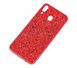 Чехол для Samsung Galaxy M20 (M205) Shining sparkles с блестками красный