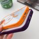 Чехол с подставкой для iPhone 14 Pro Lens Shield Magsafe + Линзы на камеру (Оранжевый / Orange)