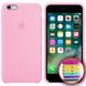 Чехол silicone case for iPhone 6/6s с микрофиброй и закрытым низом Light Pink / Розовый